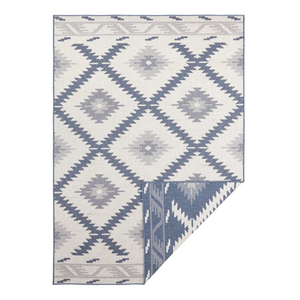 Covor adecvat pentru exterior NORTHRUGS Twin, 230 x 160 cm, albastru-crem Covor adecvat pentru exterior NORTHRUGS Twin, 230 x 160 cm, albastru-crem