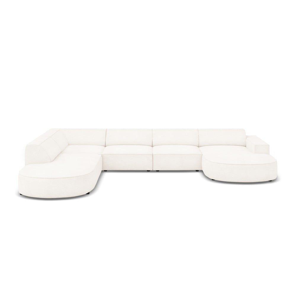 Colțar bej cu tapițerie bouclé (pe partea stângă) Jodie – Micadoni Home Colțar bej cu tapițerie bouclé (pe partea stângă) Jodie – Micadoni Home