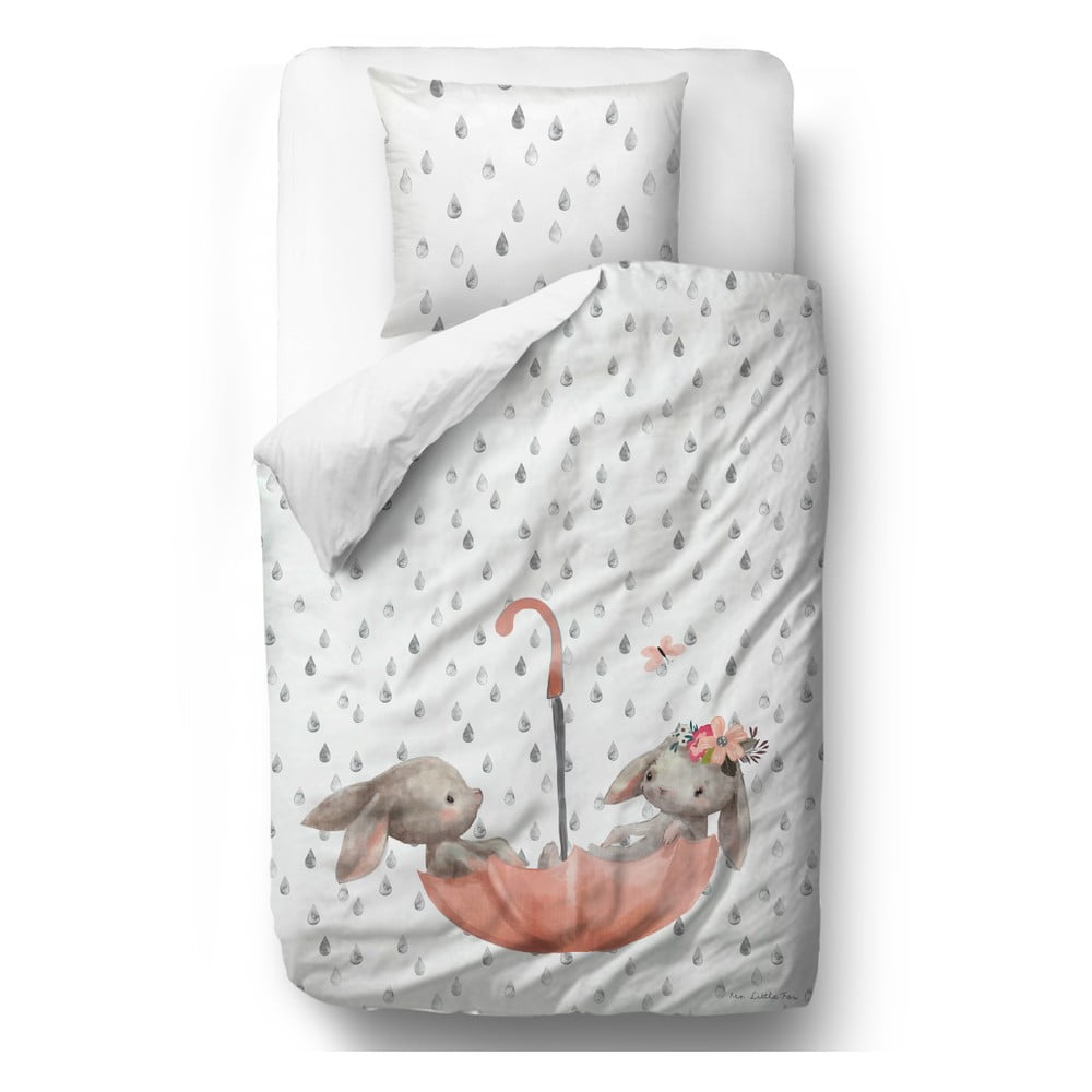 Lenjerie de pat din bumbac satinat pentru copii Butter Kings Bunnie, 100 x 130 cm Lenjerie de pat din bumbac satinat pentru copii Butter Kings Bunnie, 100 x 130 cm