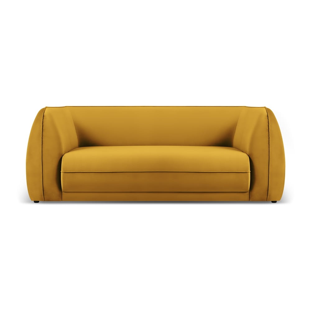 Canapea galbenă cu tapițerie din catifea 190 cm Lando – Micadoni Home Canapea galbenă cu tapițerie din catifea 190 cm Lando – Micadoni Home