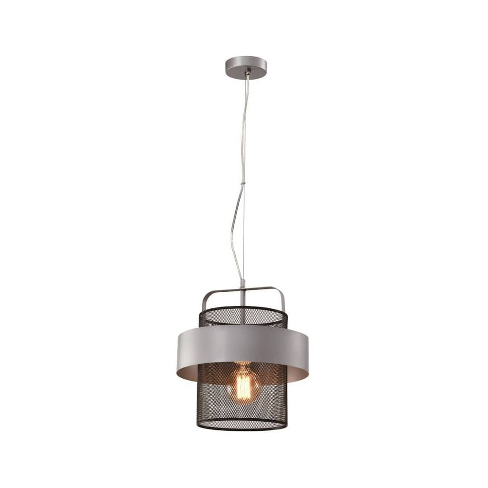 Lustră negru-argintiu din metal ø 30 cm Fiba – Candellux Lighting Lustră negru-argintiu din metal ø 30 cm Fiba – Candellux Lighting