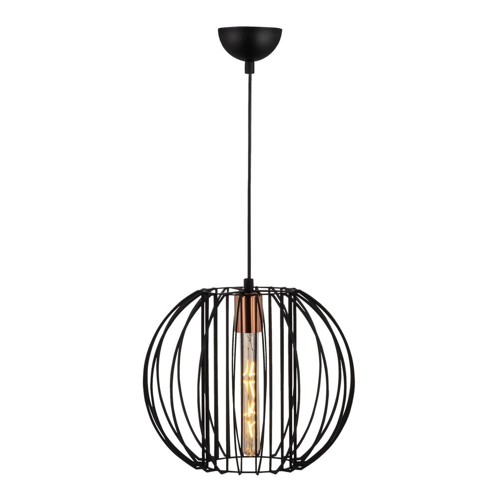 Lustră neagră/în culoarea bronz cu abajur din metal ø 33 cm Fellini – Opviq lights Lustră neagră/în culoarea bronz cu abajur din metal ø 33 cm Fellini – Opviq lights