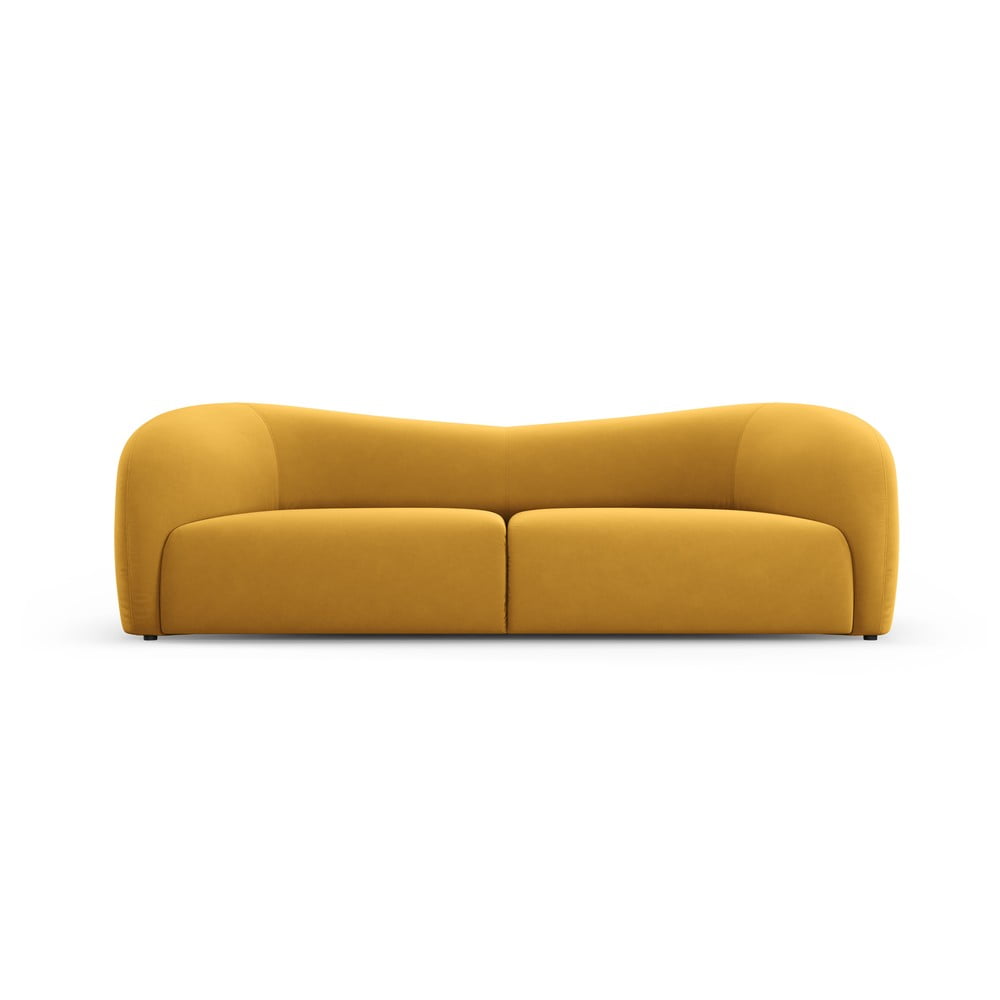 Canapea galben-muștar cu tapițerie din catifea 237 cm Santi – Interieurs 86 Canapea galben-muștar cu tapițerie din catifea 237 cm Santi – Interieurs 86