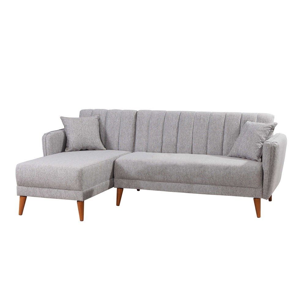 Colțar gri deschis extensibil (colț pe partea stângă ) Aqua – Balcab Home Colțar gri deschis extensibil (colț pe partea stângă ) Aqua – Balcab Home