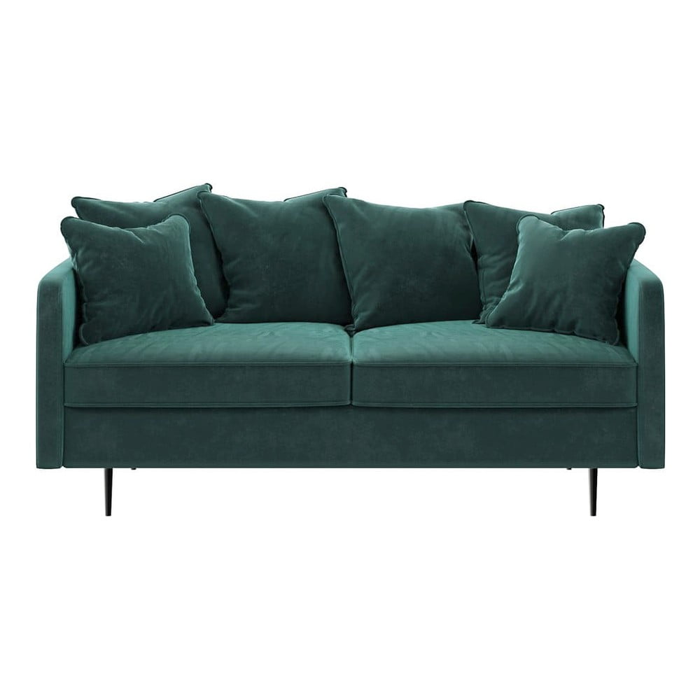 Canapea cu tapițerie din catifea Ghado Esme, 176 cm, verde - turcoaz închis Canapea cu tapițerie din catifea Ghado Esme, 176 cm, verde - turcoaz închis