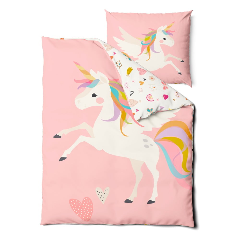 Lenjerie de pat pentru copii din bumbac 140x200 cm Unicorn – Bonami Selection Lenjerie de pat pentru copii din bumbac 140x200 cm Unicorn – Bonami Selection