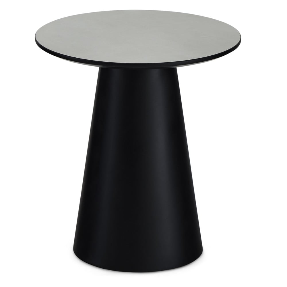 Măsuță de cafea neagră/gri deschis cu blat cu aspect de marmură ø 45 cm Tango – Furnhouse Măsuță de cafea neagră/gri deschis cu blat cu aspect de marmură ø 45 cm Tango – Furnhouse
