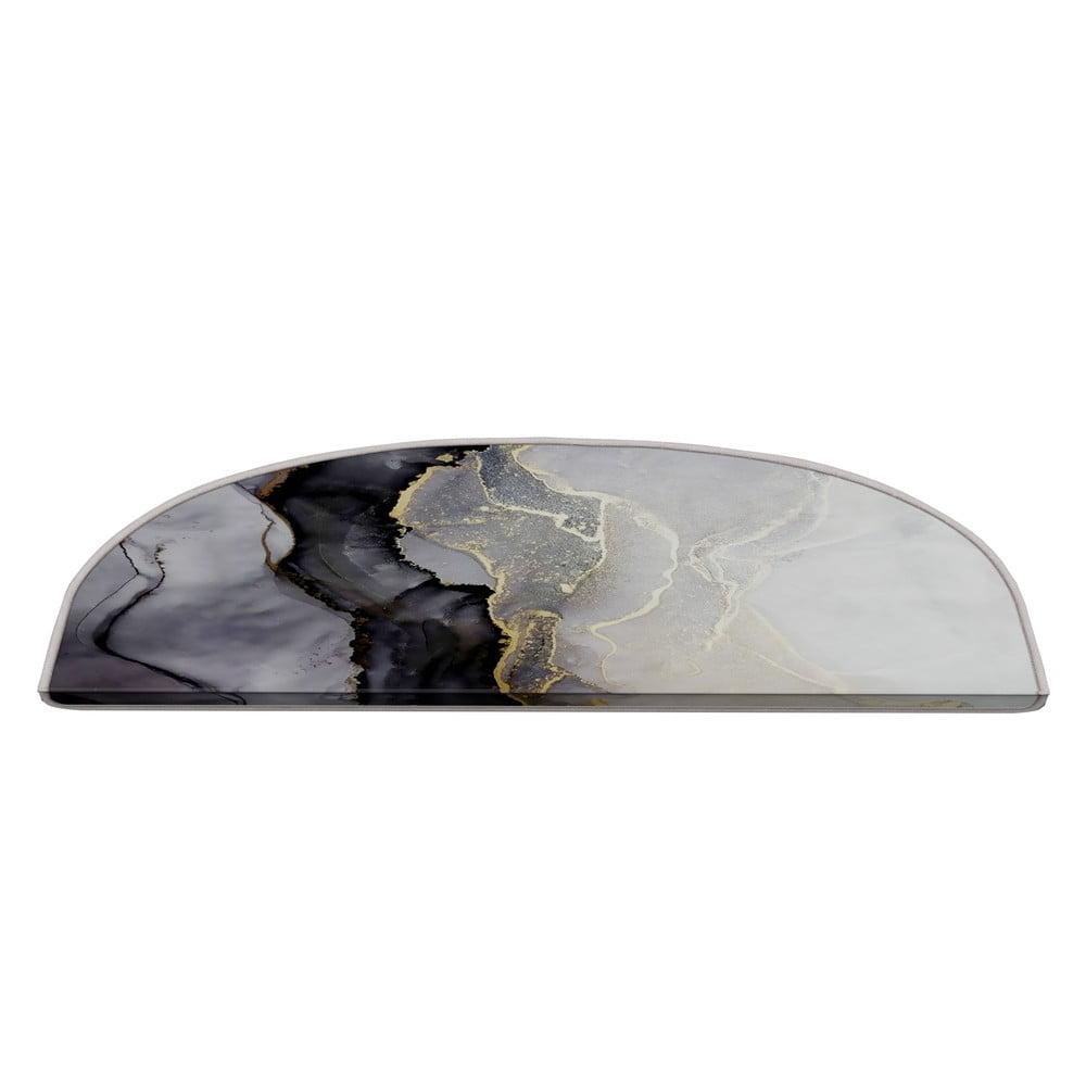 Covorașe pentru scări negre-albe 16 buc. 20x65 cm Golden Marble – Vitaus Covorașe pentru scări negre-albe 16 buc. 20x65 cm Golden Marble – Vitaus