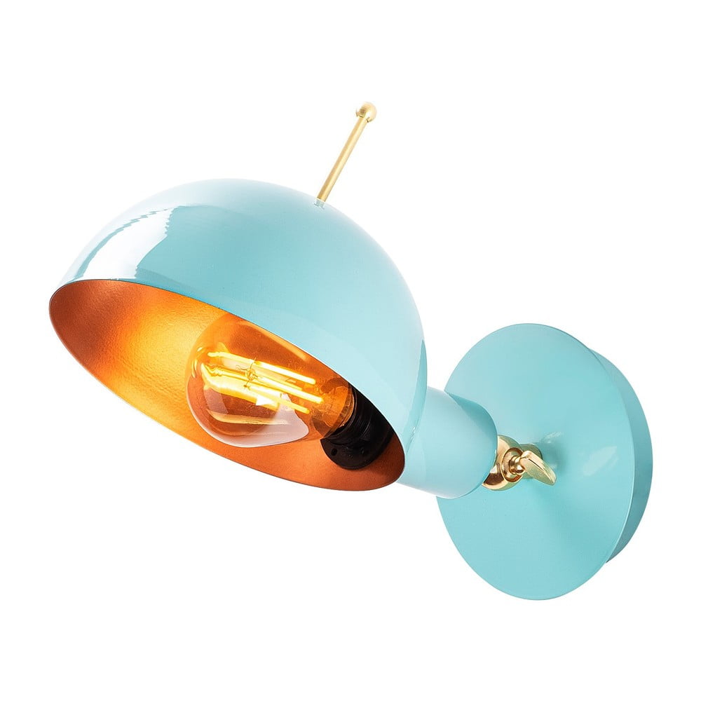 Aplică de perete albastru-deschis/în culoarea bronz ø 15 cm Sivani – Opviq lights Aplică de perete albastru-deschis/în culoarea bronz ø 15 cm Sivani – Opviq lights