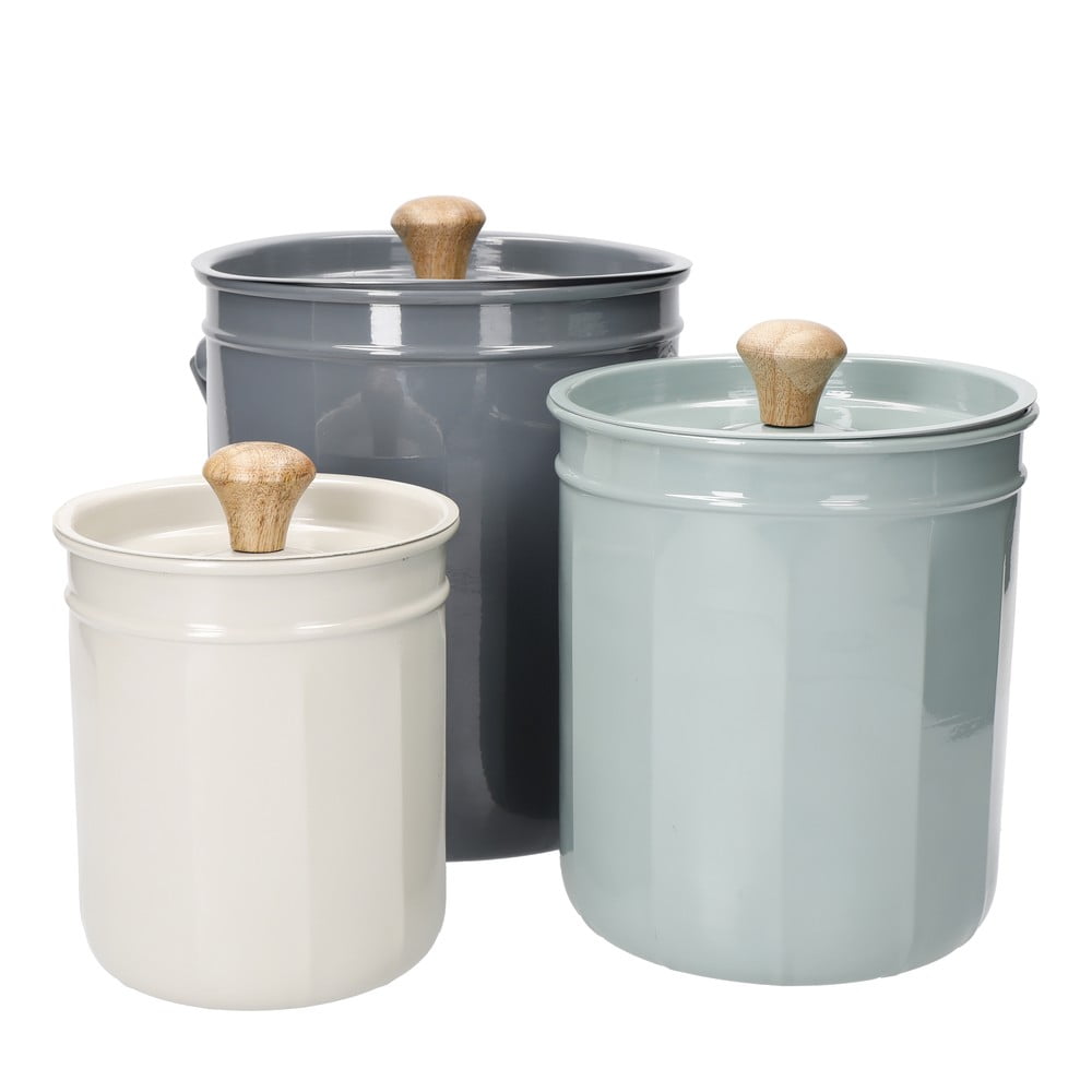 Containere din oțel pentru deșeuri compostabile în set de 3 - Kitchen Craft Containere din oțel pentru deșeuri compostabile în set de 3 - Kitchen Craft