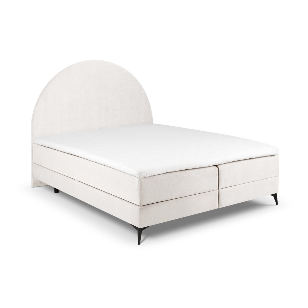 Pat boxspring 180x200 cm bej cu spațiu de depozitare Sunrise – Cosmopolitan Design Pat boxspring 180x200 cm bej cu spațiu de depozitare Sunrise – Cosmopolitan Design
