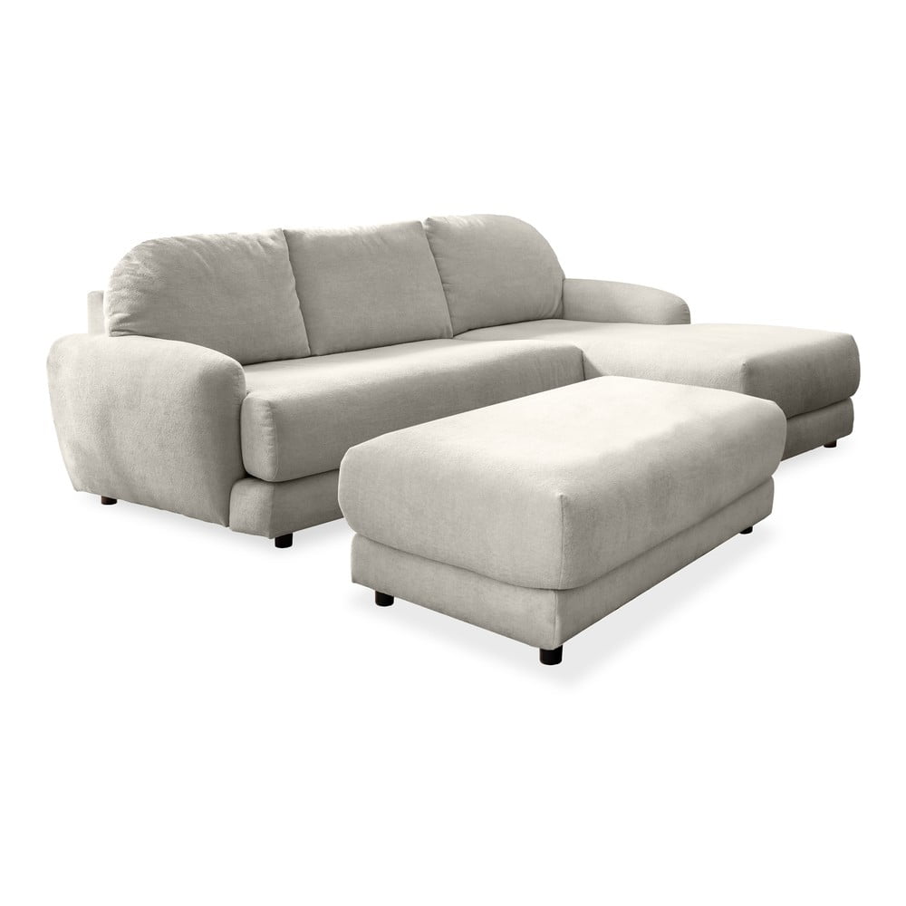 Colțar alb (colț pe partea dreaptă) cu taburet Comfy Claude – Miuform Colțar alb (colț pe partea dreaptă) cu taburet Comfy Claude – Miuform