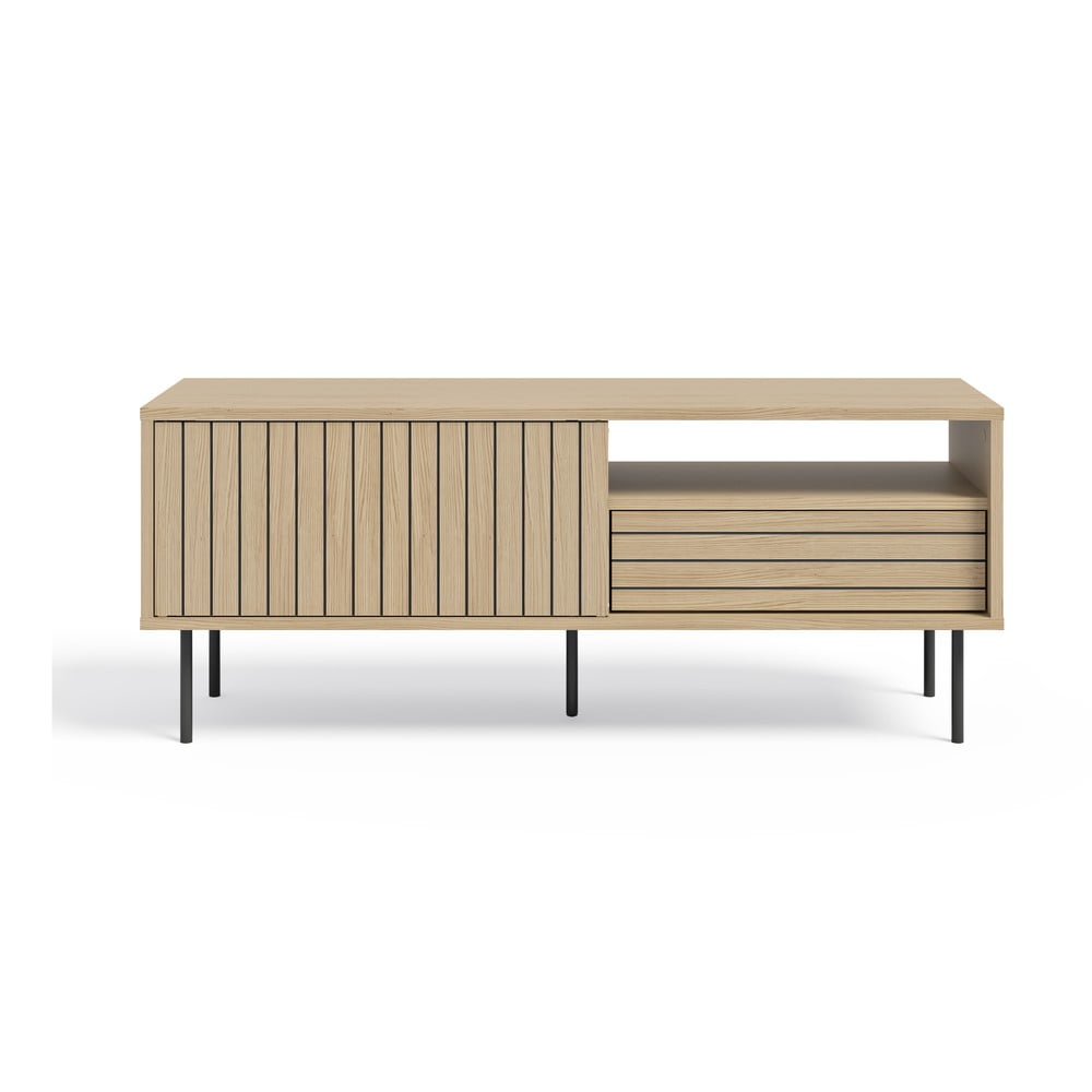 Comodă TV cu aspect de lemn de stejar 140x56 cm Trivia – TemaHome Comodă TV cu aspect de lemn de stejar 140x56 cm Trivia – TemaHome