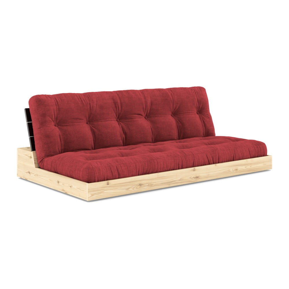 Canapea roșie extensibilă cu tapițerie din catifea reiată 196 cm Base – Karup Design Canapea roșie extensibilă cu tapițerie din catifea reiată 196 cm Base – Karup Design