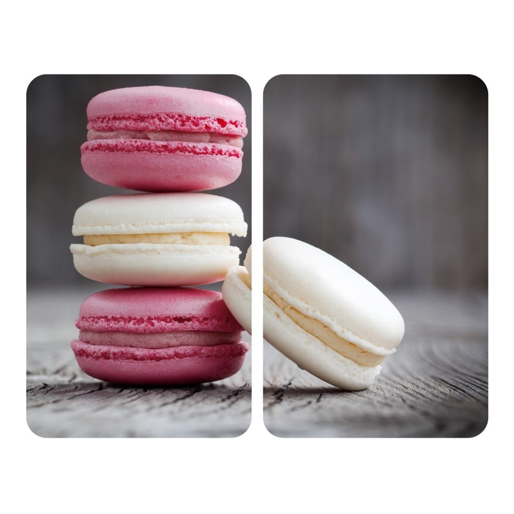 Set 2 protecții din sticlă pentru aragaz Wenko Macarons, 52 x 30 cm Set 2 protecții din sticlă pentru aragaz Wenko Macarons, 52 x 30 cm