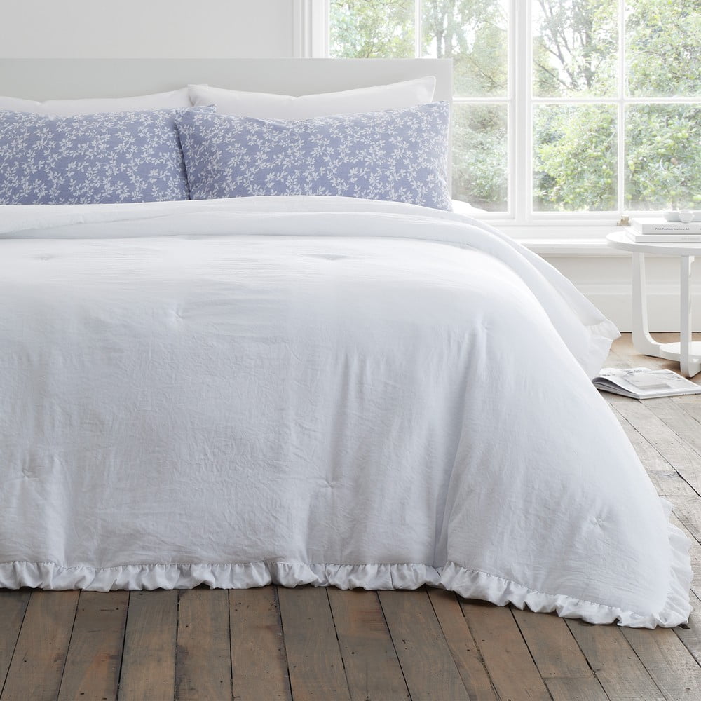Cuvertură albă pentru pat dublu 220x230 cm Soft Washed Frill – Bianca Cuvertură albă pentru pat dublu 220x230 cm Soft Washed Frill – Bianca