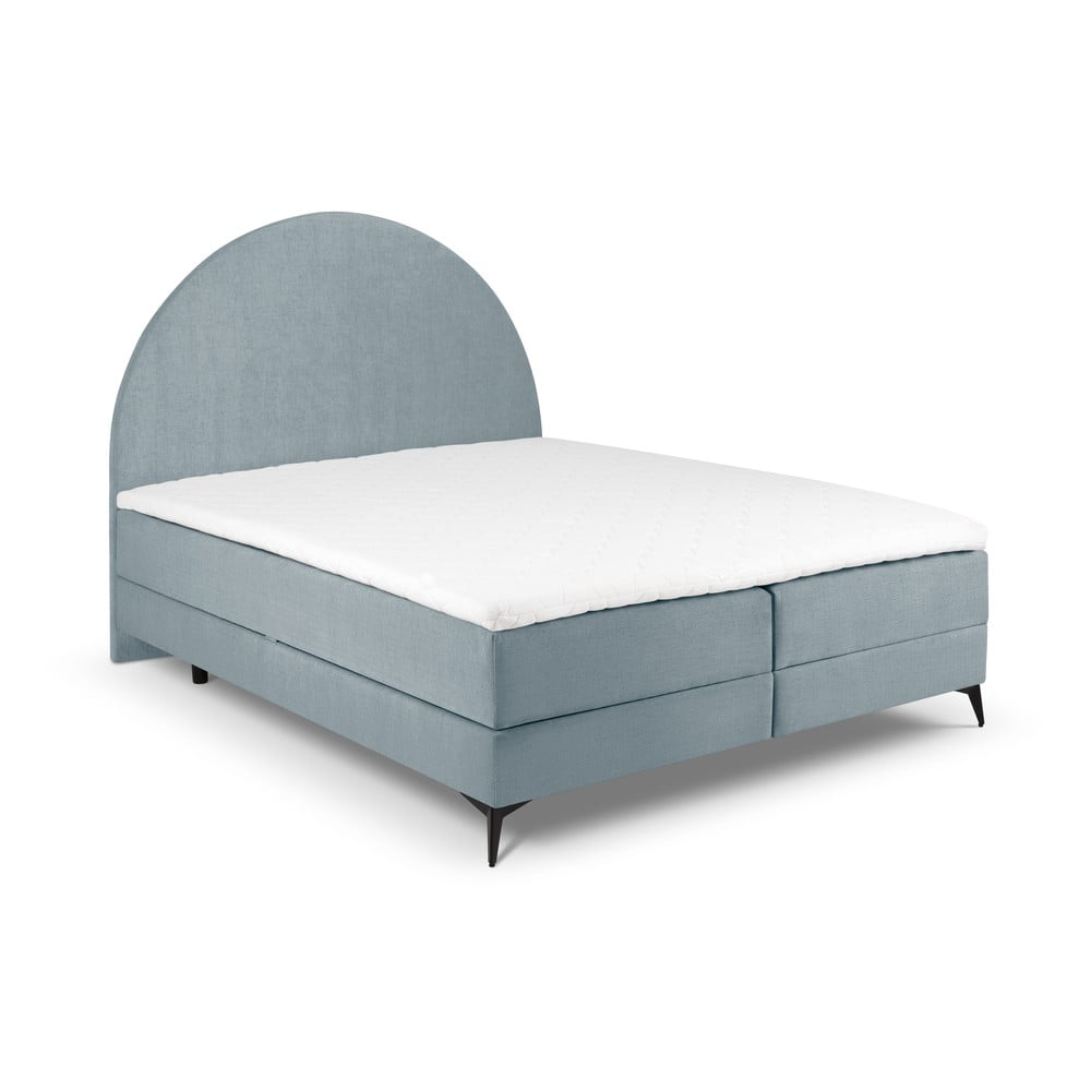 Pat boxspring 180x200 cm albastru deschis cu spațiu de depozitare Sunrise – Cosmopolitan Design Pat boxspring 180x200 cm albastru deschis cu spațiu de depozitare Sunrise – Cosmopolitan Design