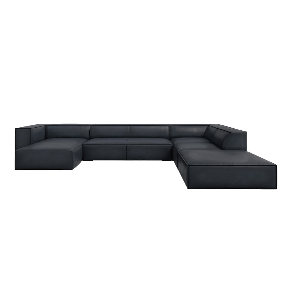 Colțar albastru închis cu tapițerie din piele (cu colț pe partea dreaptă) Madame – Windsor & Co Sofas Colțar albastru închis cu tapițerie din piele (cu colț pe partea dreaptă) Madame – Windsor & Co Sofas