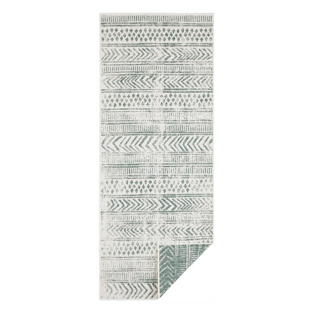 Covor adecvat pentru exterior NORTHRUGS Biri, 80 x 350 cm, verde-crem Covor adecvat pentru exterior NORTHRUGS Biri, 80 x 350 cm, verde-crem