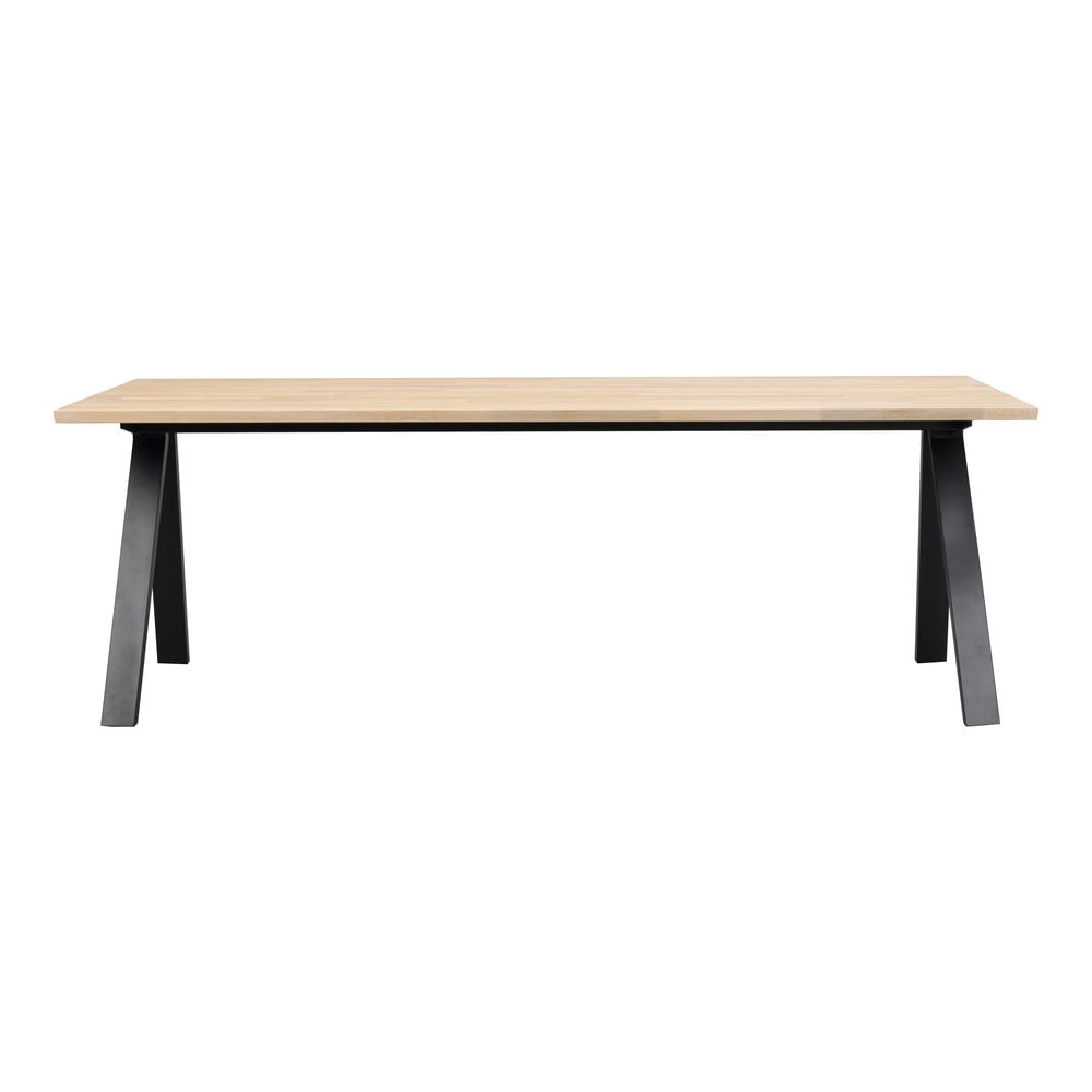 Masă de dining extensibilă cu blat din lemn de stejar 220x100 cm Carradale - Rowico Masă de dining extensibilă cu blat din lemn de stejar 220x100 cm Carradale - Rowico