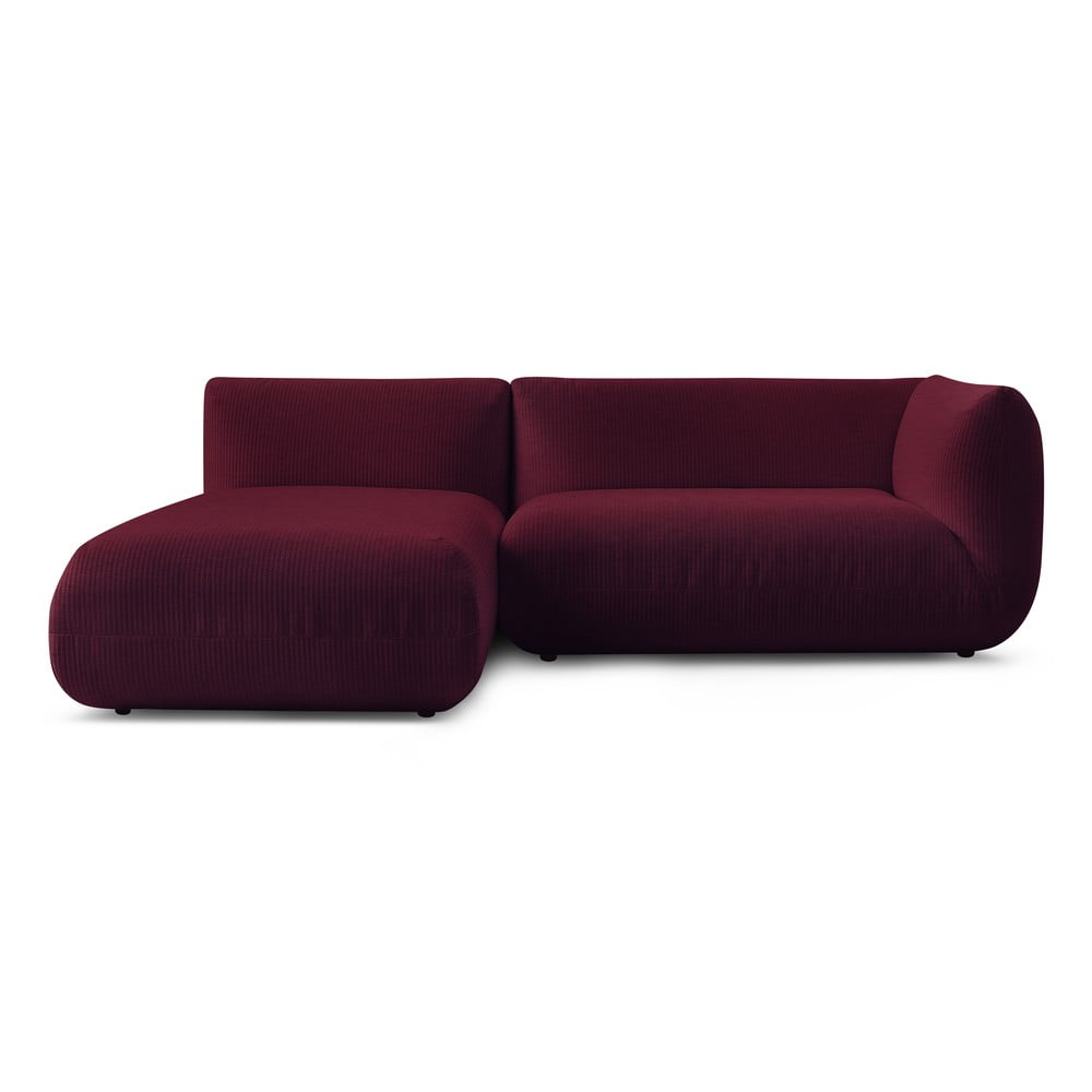 Colțar burgundy cu tapițerie din catifea reiată (cu colț pe partea stângă ) Lecomte – Bobochic Paris Colțar burgundy cu tapițerie din catifea reiată (cu colț pe partea stângă ) Lecomte – Bobochic Paris