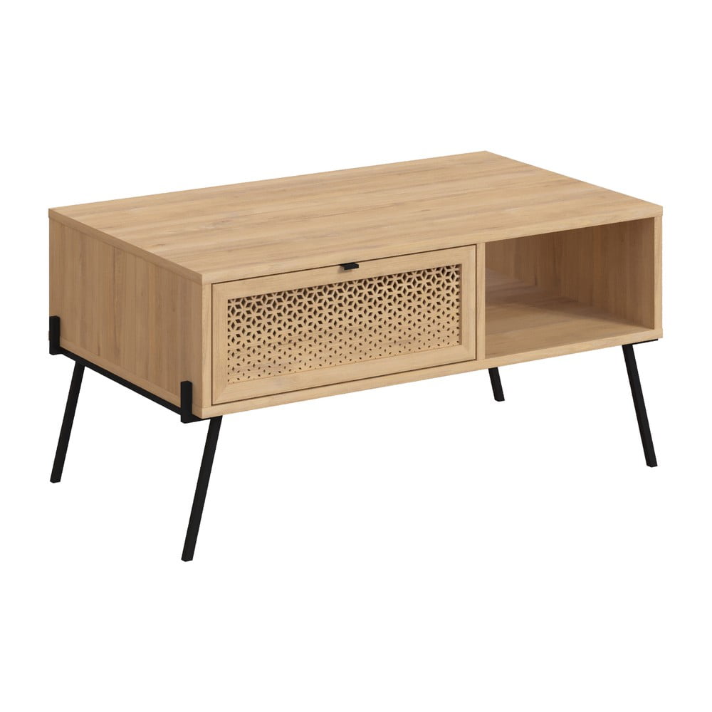 Măsuță de cafea în culoare naturală cu aspect de lemn de stejar 60x100 cm Ecrin – Marckeric Măsuță de cafea în culoare naturală cu aspect de lemn de stejar 60x100 cm Ecrin – Marckeric