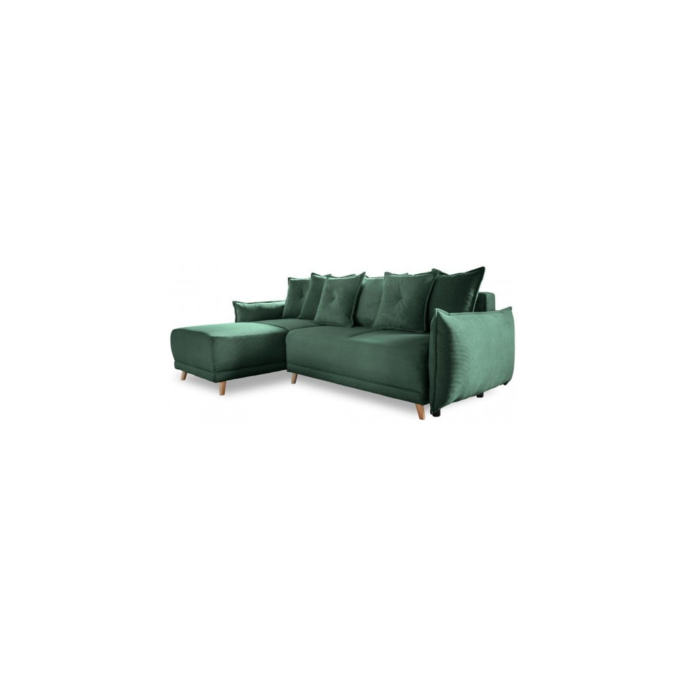 Colțar verde extensibil cu tapițerie din catifea reiată (colț variabil) Lazy Lukka – Miuform Colțar verde extensibil cu tapițerie din catifea reiată (colț variabil) Lazy Lukka – Miuform