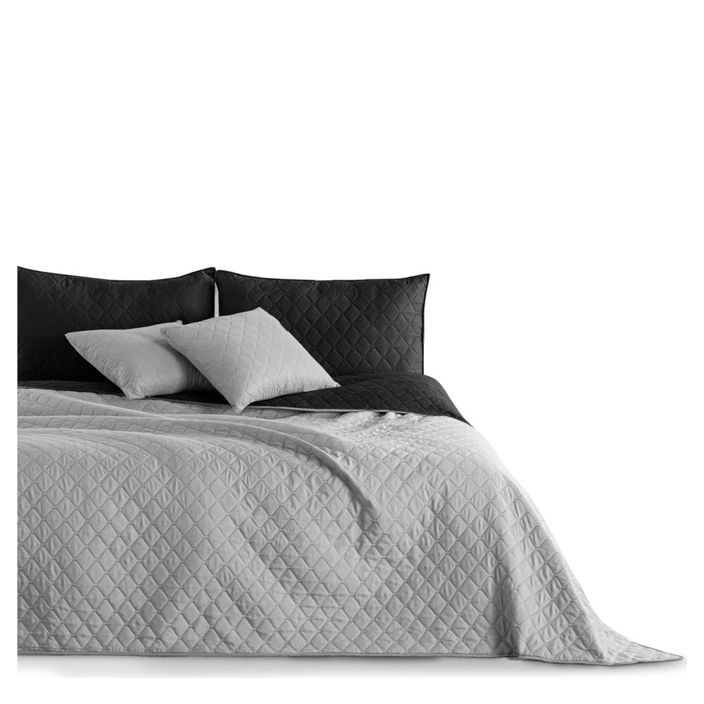 Cuvertură cu 2 fețe din microfibră DecoKing Axel, 170 x 210 cm, negru - gri Cuvertură cu 2 fețe din microfibră DecoKing Axel, 170 x 210 cm, negru - gri