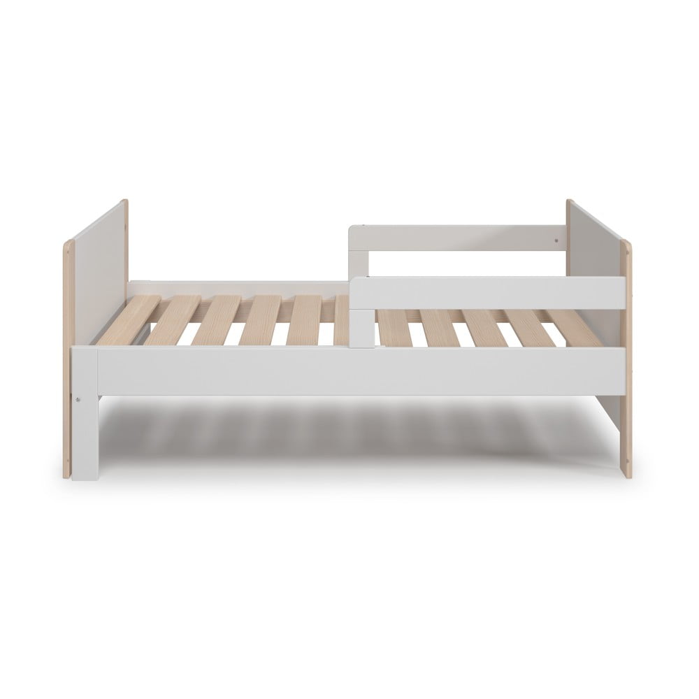 Pat pentru copii variabil alb-natural 90x140/190 cm Willi - Marckeric Pat pentru copii variabil alb-natural 90x140/190 cm Willi - Marckeric
