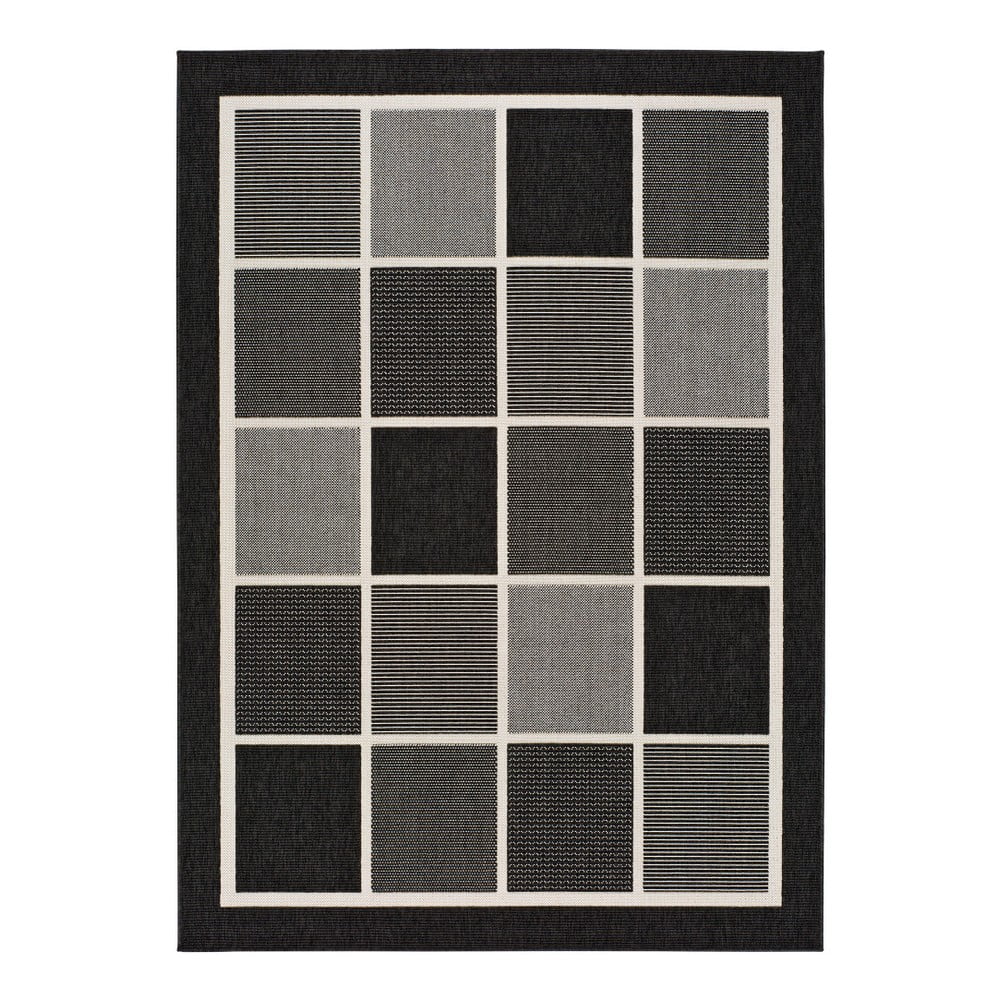 Covor pentru exterior Universal Nicol Squares, 120 x 170 cm, negru-gri Covor pentru exterior Universal Nicol Squares, 120 x 170 cm, negru-gri