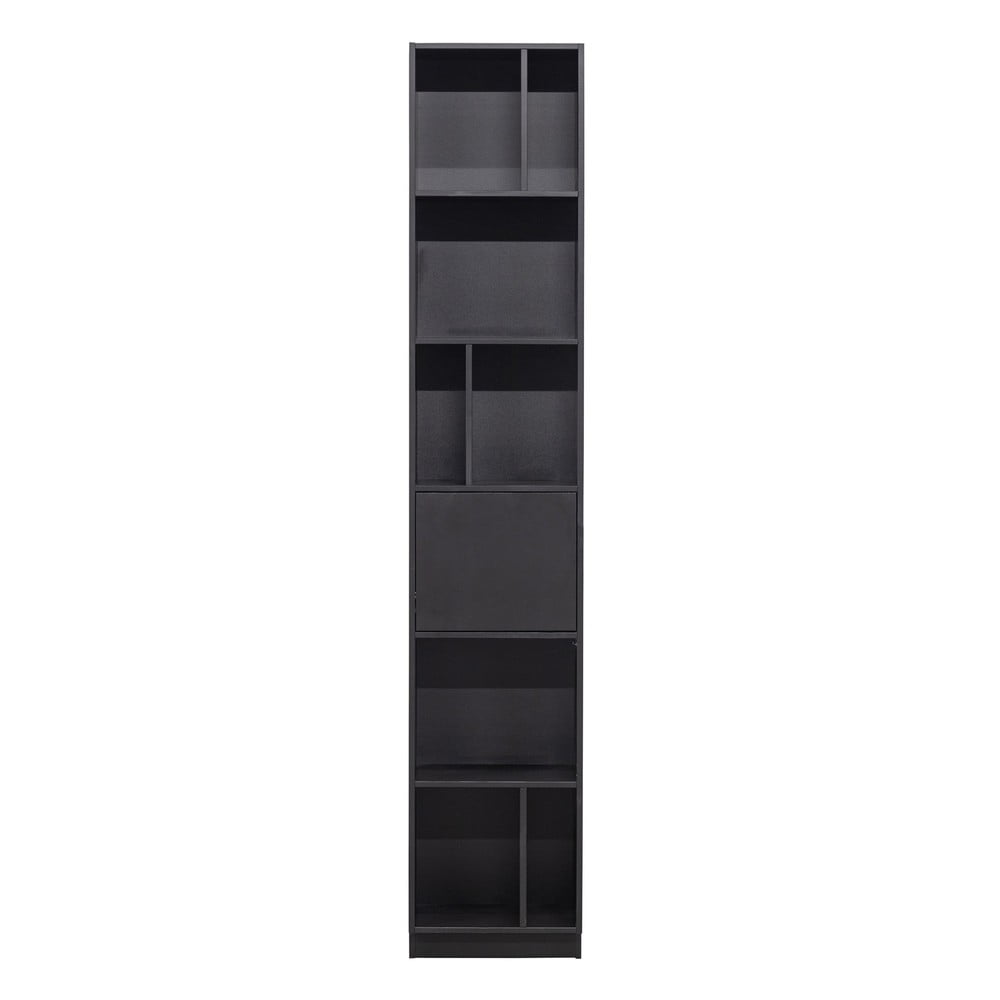 Bibliotecă modulară neagră din lemn masiv de pin 40x210 cm Finca – WOOOD Bibliotecă modulară neagră din lemn masiv de pin 40x210 cm Finca – WOOOD