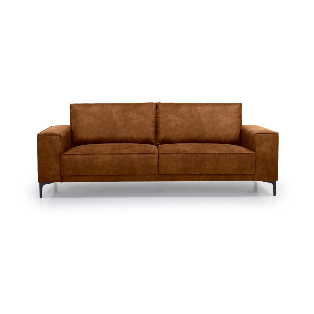 Canapea maro coniac cu tapițerie din imitație de piele 224 cm Copenhagen – Scandic Canapea maro coniac cu tapițerie din imitație de piele 224 cm Copenhagen – Scandic