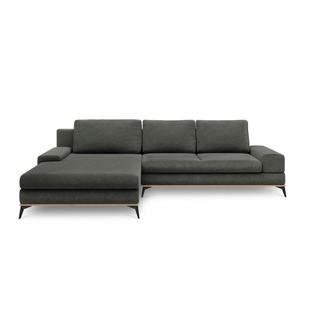 Colțar extensibil cu șezlong pe partea stângă Windsor & Co Sofas Planet, gri închis Colțar extensibil cu șezlong pe partea stângă Windsor & Co Sofas Planet, gri închis