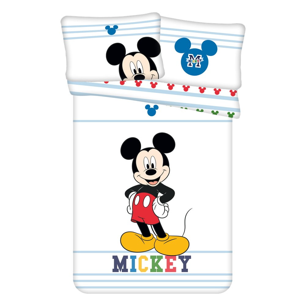 Lenjerie de pat pentru copii din bumbac pentru pătuț 100x135 cm Mickey – Jerry Fabrics Lenjerie de pat pentru copii din bumbac pentru pătuț 100x135 cm Mickey – Jerry Fabrics