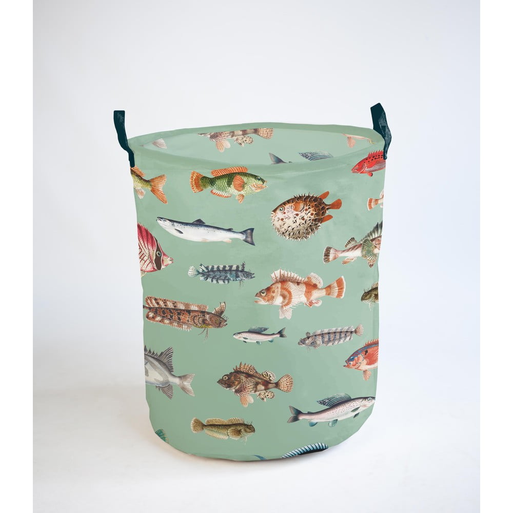 Coș de rufe din material textil Fish in the Ocean – Really Nice Things Coș de rufe din material textil Fish in the Ocean – Really Nice Things