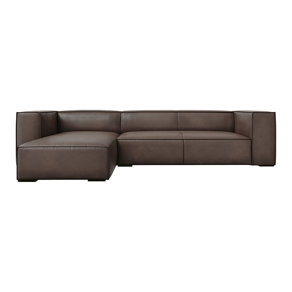 Colțar maro cu tapițerie din piele (cu șezlong pe partea stângă ) Madame – Windsor & Co Sofas Colțar maro cu tapițerie din piele (cu șezlong pe partea stângă ) Madame – Windsor & Co Sofas