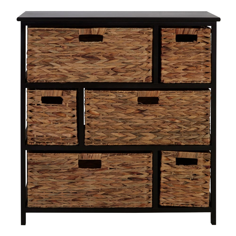 Etajeră de baie neagră/în culoare naturală din lemn masiv de paulownia 80x76 cm Padstow – Premier Housewares Etajeră de baie neagră/în culoare naturală din lemn masiv de paulownia 80x76 cm Padstow – Premier Housewares