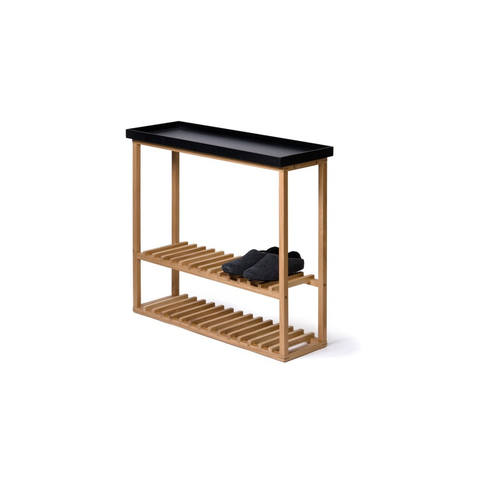 Etajeră încălțăminte/masă auxiliară cu blat negru Wireworks Hello Storage Etajeră încălțăminte/masă auxiliară cu blat negru Wireworks Hello Storage