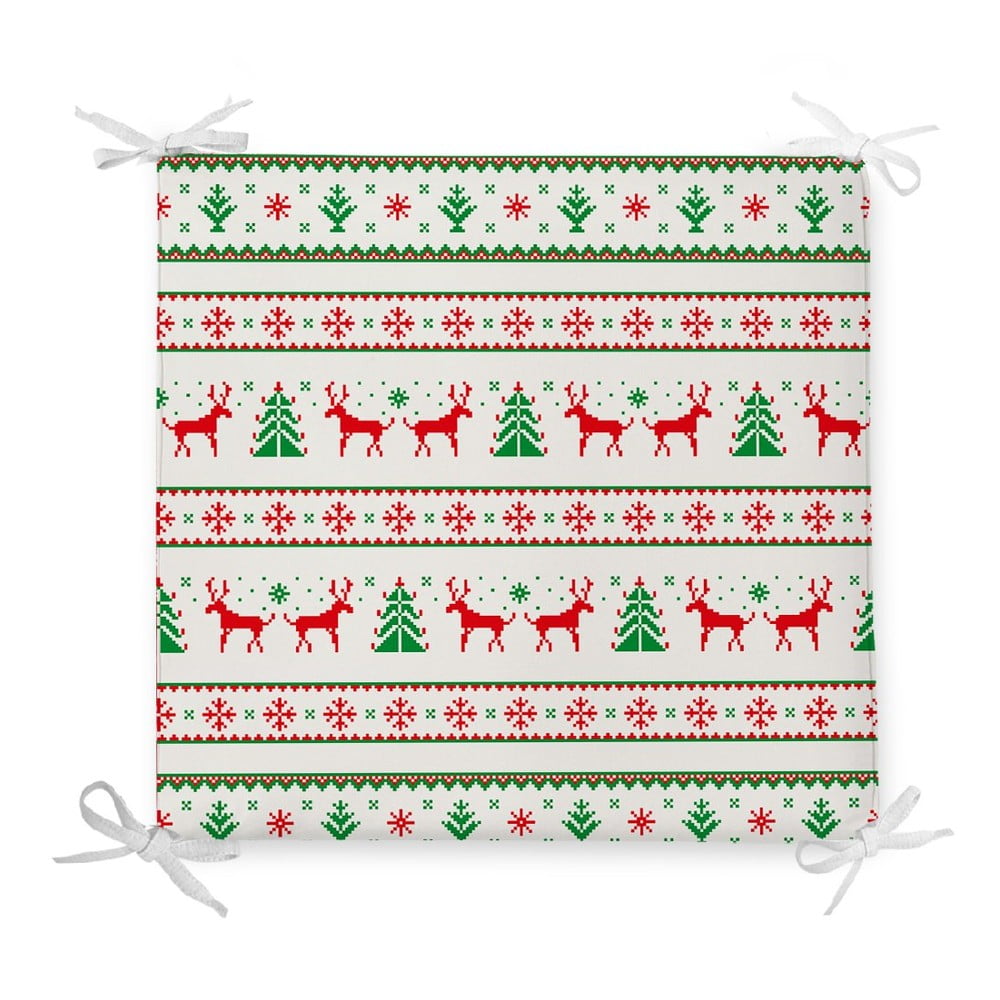 Pernă de scaun din amestec de bumbac cu model de Crăciun Minimalist Cushion Covers Traditions, 42 x 42 cm Pernă de scaun din amestec de bumbac cu model de Crăciun Minimalist Cushion Covers Traditions, 42 x 42 cm