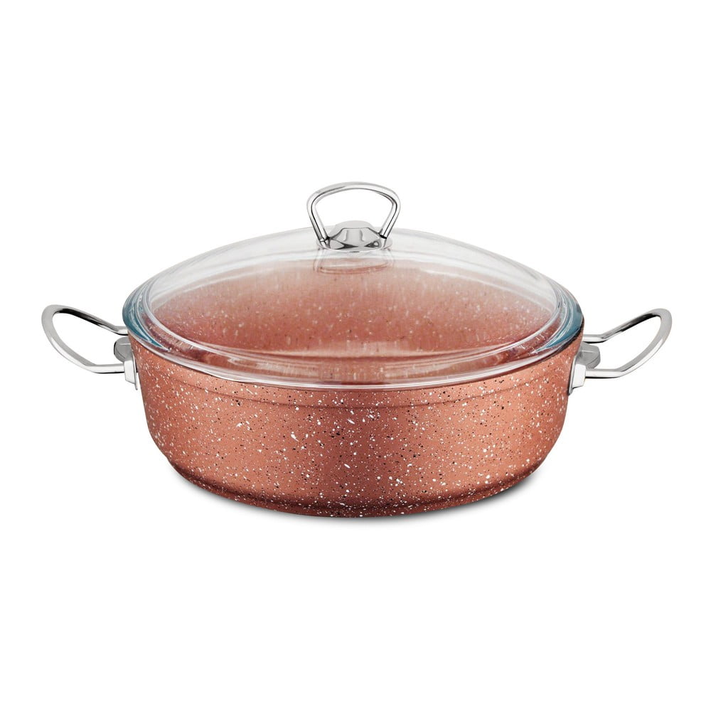 Cratiță din aluminiu cu capac Güral Porselen Classic, ø 26 cm, roz Cratiță din aluminiu cu capac Güral Porselen Classic, ø 26 cm, roz