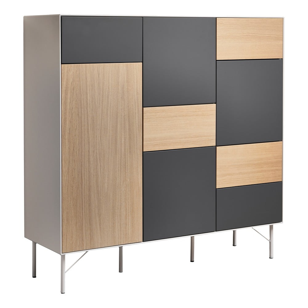 Comodă înaltă gri antracit-natural136x133 cm Edge by Hammel – Hammel Furniture Comodă înaltă gri antracit-natural136x133 cm Edge by Hammel – Hammel Furniture
