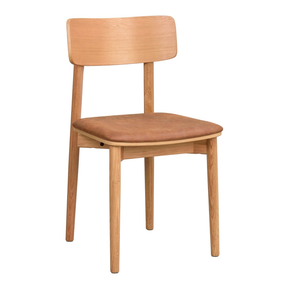 Scaune de dining maro coniac/natural 2 buc. din imitație de piele Wolcott – Rowico Scaune de dining maro coniac/natural 2 buc. din imitație de piele Wolcott – Rowico
