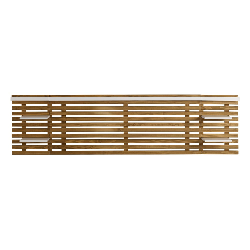 Tăblie de pat albă/în culoare naturală din lemn masiv de pin 240x62 cm Nidra – Marckeric Tăblie de pat albă/în culoare naturală din lemn masiv de pin 240x62 cm Nidra – Marckeric