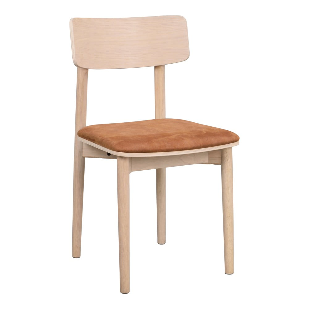 Scaune de dining maro coniac/natural 2 buc. din imitație de piele Wolcott – Rowico Scaune de dining maro coniac/natural 2 buc. din imitație de piele Wolcott – Rowico