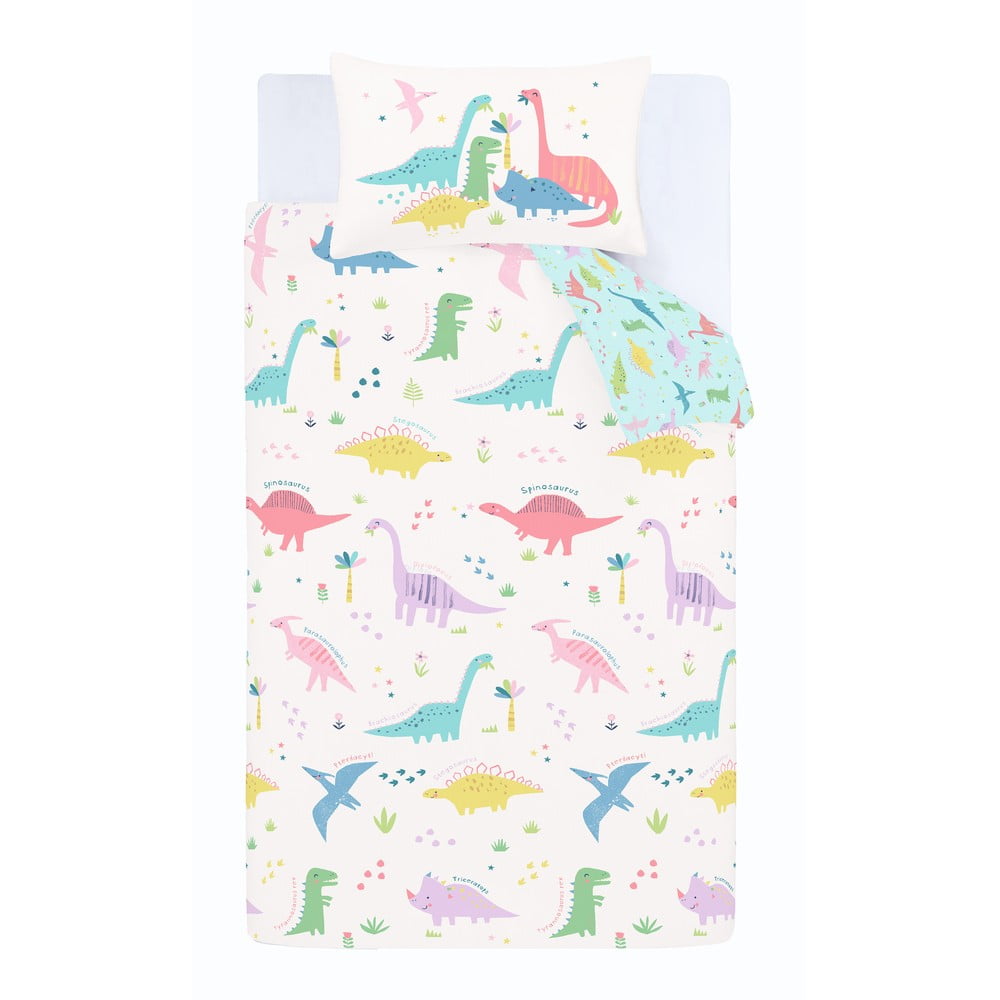 Lenjerie de pat pentru copii pentru pătuț 120x150 cm Dinosaur Friends – Catherine Lansfield Lenjerie de pat pentru copii pentru pătuț 120x150 cm Dinosaur Friends – Catherine Lansfield