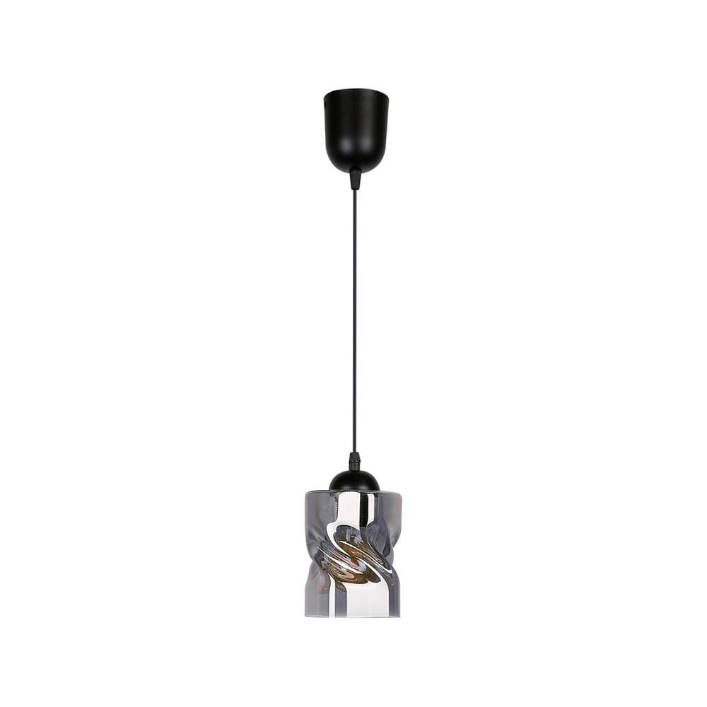 Lustră neagră cu abajur din sticlă ø 10 cm Felis – Candellux Lighting Lustră neagră cu abajur din sticlă ø 10 cm Felis – Candellux Lighting