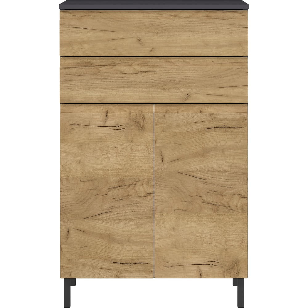 Dulap de baie gri închis cu aspect de stejar 60x97 cm Salinas - Germania Dulap de baie gri închis cu aspect de stejar 60x97 cm Salinas - Germania
