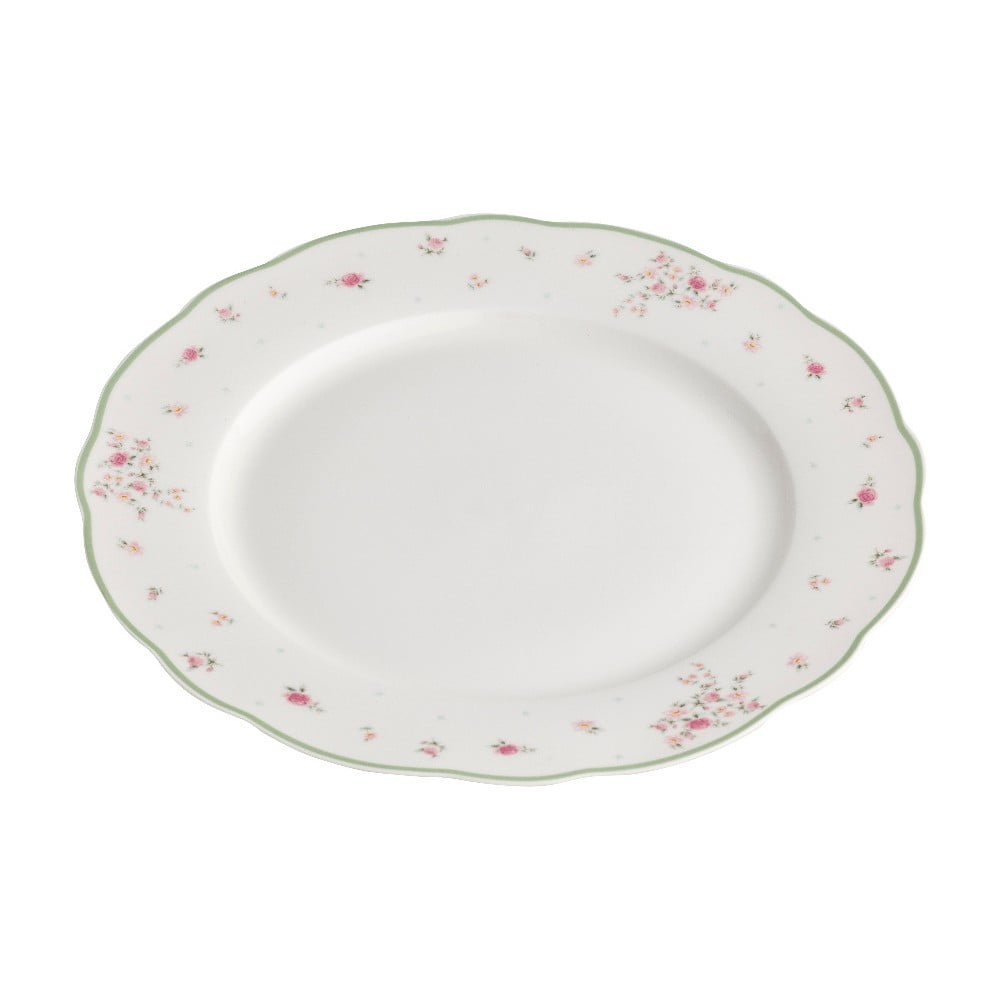 Platou de servire alb din porțelan ø 34 cm Nonna Rosa – Brandani Platou de servire alb din porțelan ø 34 cm Nonna Rosa – Brandani