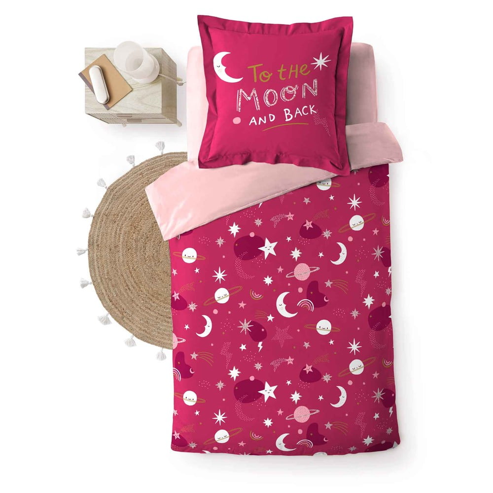 Lenjerie de pat pentru copii din bumbac pentru pat de o persoană 140x200 cm Moonlight – douceur d'intérieur Lenjerie de pat pentru copii din bumbac pentru pat de o persoană 140x200 cm Moonlight – douceur d'intérieur