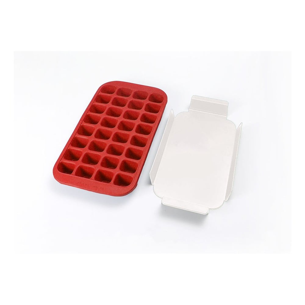 Formă din silicon pentru gheață Lékué Industrial, 32 cuburi, roșu Formă din silicon pentru gheață Lékué Industrial, 32 cuburi, roșu